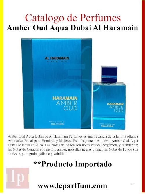 Amber Oud Aqua Dubai Al Haramain lp