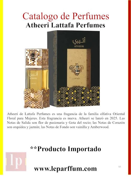 Atheeri Lattafa Perfumes Le Parffum