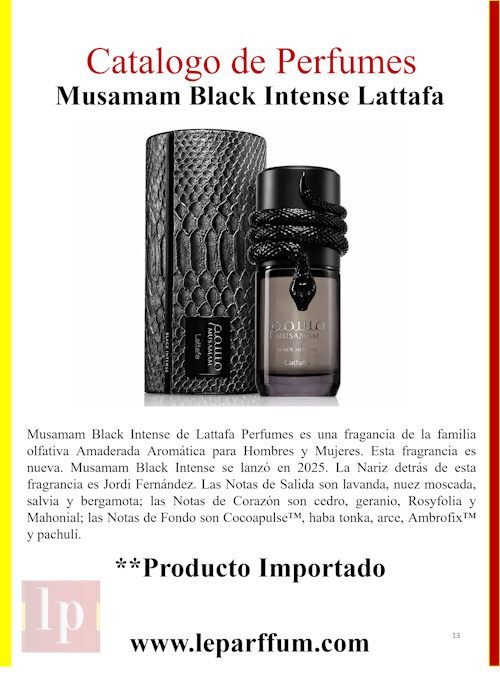 Musamam Black Intense Lattafa Le Parffum