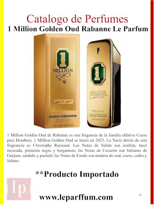 1 Million Golden Oud Rabanne Le Parffum