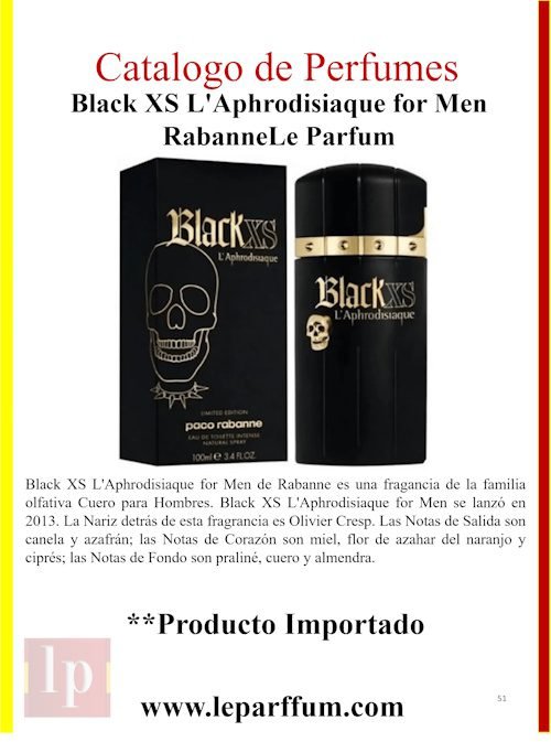 Black XS L'Aphrodisiaque for Men Rabanne Le Parffum