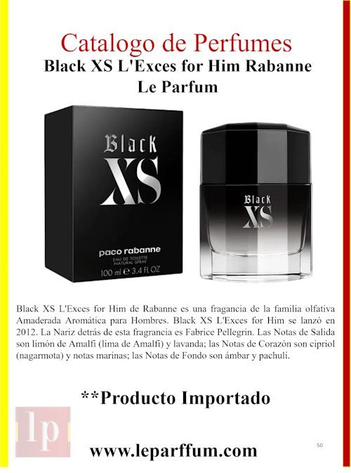 Black XS L'Exces for Him Rabanne Le Parffum